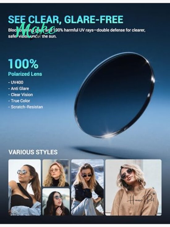 Classic Square Polarized Sunglasses UV Protection Lightweight main image 2